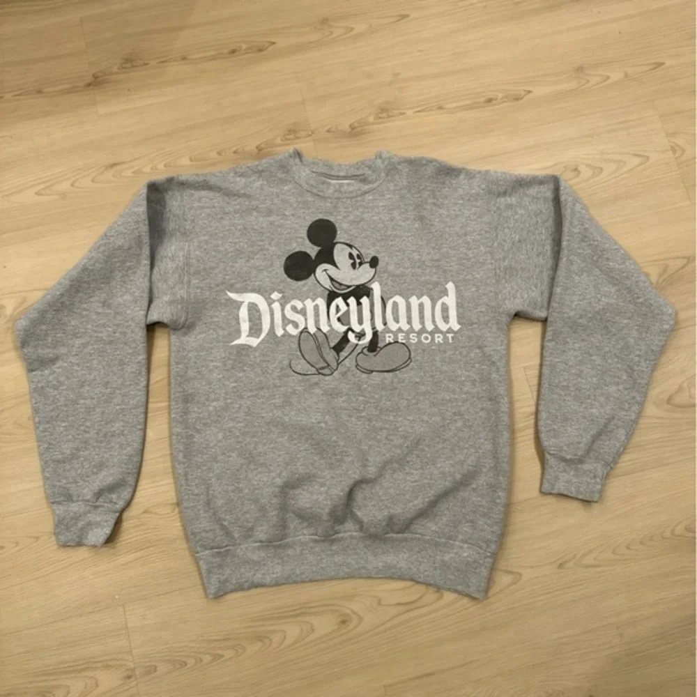 Disneyland oversized grey crew long sleeves sweat shirt top